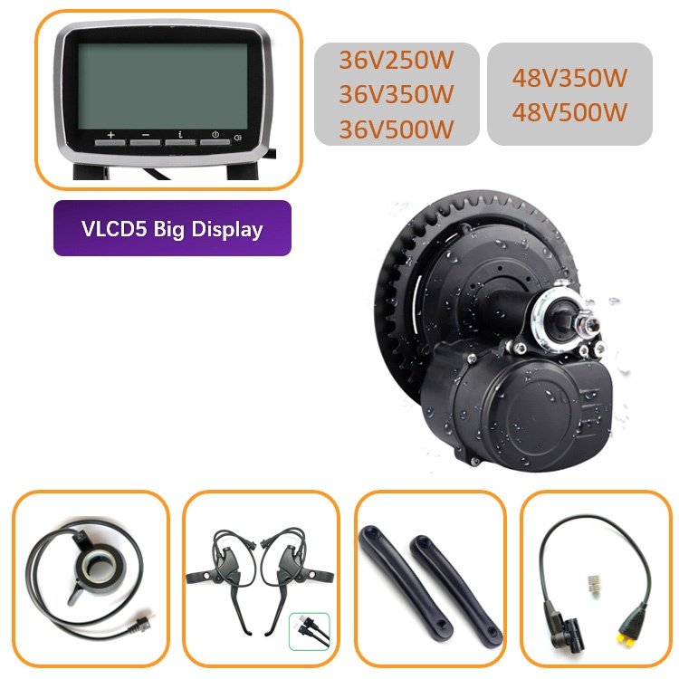 Tongsheng TSDZ2 mid motor kit with VLCD5 display